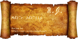 Már Júlia névjegykártya