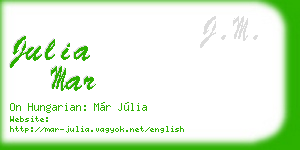julia mar business card